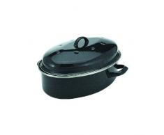 Judge fuente para horno ovalada con el Auto de tapa, negro, 32 x 23 x 13 cm