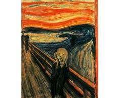 Legendarte Cuadro Lienzo, ImpresiÃ³n Digital - El Grito Edvard Munch, cm. 80x100 - DecoraciÃ³n Pared