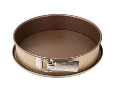 Zenker 7350Â Mojave Gold Molde Desmontable con Fondo Plano Acero Inoxidable Dorado Caoba, Acero Inoxidable, DorÃ© Acajou, 29 x 29 x 6.5 cm