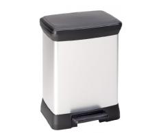 CURVERÂ -Â Cubo de Basura (30Â L Color Plata de Gris Papelera Cubo de Basura