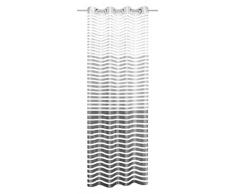 Home Fashion Cortina Rayas horizontales, poliÃ©ster, Gris, 245Â x 140Â cm