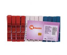 Metaltex 405115(95) - Paquete de 24 Pinzas Ropa plástico en Quick Box