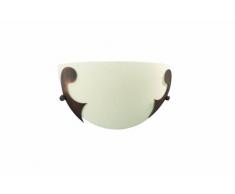 Massive Aplique 332564310 - Lámpara (Cepillado, Dormitorio, Salón, Interior, Marrón, Color blanco, Vidrio, Metal, IP20)