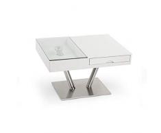 designement Mesa Baja, Tablero DM, Blanco, 88 x P65 x H52-74.5 cm
