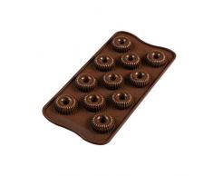 silikomart Molde De Silicona Choco Crown, Marron, 9 Ml X 11 Tot. 99 Ml