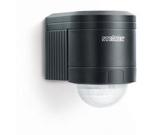 Steinel IS 240 DUO 602710 - Detector de movimiento infrarojo con 240° ángulo de detección, sensor de movimiento con alcance de max. 12 m, para fachadas, entradas, jardines o patios, color negro