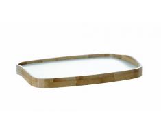 Stelton Emma, Bandeja de servicio, BambÃº, blanco/marrÃ³n, 43 x 30 x 4.5 cm