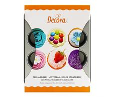 Decora 0062750 Molde 12 Muffins EN Acero Antiadherente