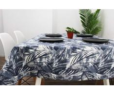 Mantel de Tela Antimanchas Impermeable y fácil de Limpiar - Mantel Lavable a Prueba de lÃquidos y Manchas con clásico diseño de Hojas