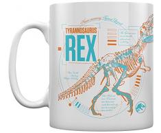 Jurassic Park MG24841 Jurassic World Fallen Kingdom (TRex Stats) - Taza (315 ml), multicolor