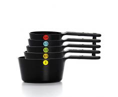 Oxo Good Grips Vaso Medidor de-Set-Tazas Negras de PlÃ¡stico-7 Teilig, tamaÃ±o