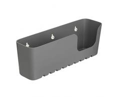 TATAY 4520200 - Gran Cesta organizadora de ducha con ventosas, capacidad para 2.5 kg, PlÃ¡stico Polipropileno, Color gris, 30x9.5x11 cm