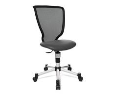 Topstar Titan Junior Silla giratoria Infantil, Algodón, Poliuretano, poliéster, Antracita, 40 x 44 x 98 cm