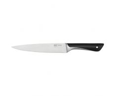 Tefal K26702 Jamie Oliver - Cuchillo para carne y jamÃ³n (20 cm, alto rendimiento de corte, diseÃ±o inconfundible, cuchillas resistentes y duraderas, acero inoxidable), color negro