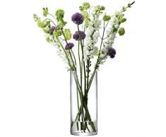 LSA International - Florero en forma de tubo Isa International (delgado) 42 cm de altoÃ18cm de diÃ¡metro, transparente