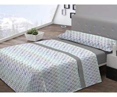 Pierre Cardin Juego sábanas coralina Vail 90 cm. Gris, 100Percent_poliéster, Cama de 90