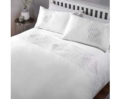 Rapport Boston-Duvet-Cover-Set-White King-Size Juego de Cama, Blanco, Matrimonio