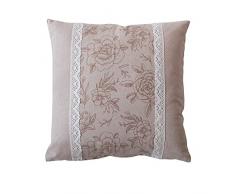 Enjoy Home - Cojines Rosa - Desenfundables - 80% algodÃ³n Reciclado 20% poliÃ©ster - Tejido Certificado BSCI - 40 x 40 cm - Color Arena - Lavable a mÃ¡quina