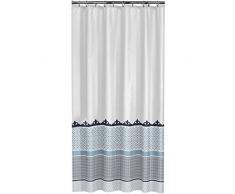 Sealskin Cortina de Ducha Marrakech, PlÃ¡stico, 180 x 200 cm, PoliÃ©ster, Azul y MetÃ¡lico