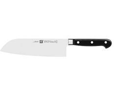 ZWILLING Cuchillo Santoku, Longitud de la hoja: 18 cm, Hoja grande, Mango especial de acero inoxidable/plÃ¡stico, Profesional S