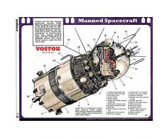 Wee Blue Coo Science Space Manned Flight Vostok Cutaway Ussr Craft Art Print Poster Wall Decor 12X16 Inch