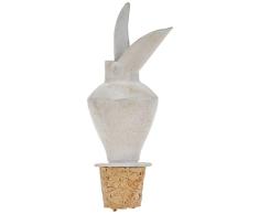 BETTER & BEST Q B&B Q BETTER & BEST Blanco Tapon, Vino, Liso, Medidas 5x5x9 cm, Material: Metal/Corcho, Talla única