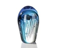 Casablanca - Escultura Decorativa, pisapeles de Cristal - Medusas - soplado a Mano - Altura 20 cm - 3,5 kg de Peso Aprox
