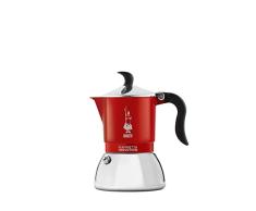 Bialetti Llama Fiammetta Cafetera de inducciÃ³n, Stainless Steel, Rojo, 2 Tazze