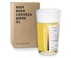 RITZENHOFF Vaso de Cerveza, Negro, Blanco, 8.2 cm