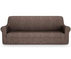 PETTI Artigiani Italiani - Fundas Sofa, Fundas de Sofa, Funda Sofa 2 Plazas, Marrón, Fundas Sofa Elasticas, Tejido Jacquard, 100% Made in Italy