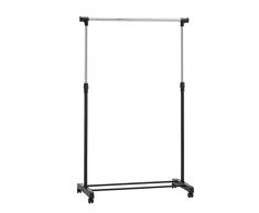 Amazon Basics Perchero de barra con ruedas, cromado, 43,1 x 87,8 x 106,6-170,1Â cm