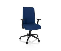 hjh OFFICE 724582 Silla Escritorio COSIO I Tela Azul, Silla ergonÃ³mica para tu Oficina en casa, Mecanismo de inclinaciÃ³n