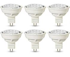 AmazonBasics Professional - Bombilla de foco LED GU5.3 MR16, equivalente a 50 W, blanco cálido, regulable - juego de 6