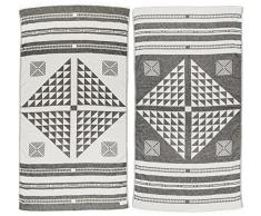 Bersuse 100% Algodon - Aruba Toalla Turca - Fouta Toalla de Playa y Toalla de BaÃ±o - Doble Capa - DiseÃ±o Moderno, Oeko-Tex - 95 x 175 cm, Negro