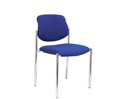 Piqueras Y Crespo (PIQU7) Silla Fija Villalgordo Bali Azul chasis Cromo Oficina, Talla unica