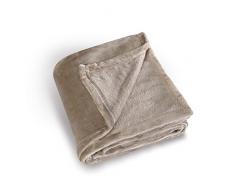 Linder 5047/10/841 - Manta (poliÃ©ster), Color Blanco, 100% poliÃ©ster, Gris, 130x180