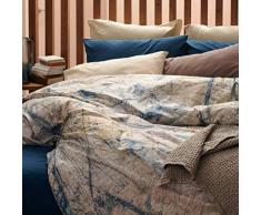 L1NK STUDIO Funda Nordica Cama 135/150 (240X220cm) 100% Algodón (Percal 200 Hilos) Estampacion Digital Marble Azules