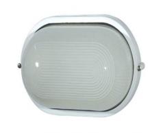 FARO BARCELONA 72002 - Derby Aplique, 100W, Aluminio inyectado y Cristal translucido, Color Blanco (Bombilla no incluida)
