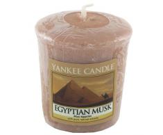 YANKEE CANDLE 49 g Almizcle Egipcio Vela Votiva, Cera, Orange, 4.7x4.5x5.3 cm