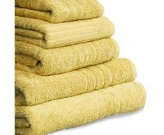 ABECE CASA Toalla Omega 700 gr/m2 AlgodÃ³n Egipcio (Amarillo, BaÃ±o-100x150 cm)
