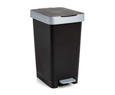 Tatay Cubo de Basura, Negro, Mediano