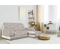Italian Bed Linen “ Glamour” Anti-Deslizamiento Funda para sofà con Chaise-Longue Derecha, marròn, 240cm