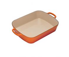 Le Creuset Bandeja asadora de hierro fundido, 33 cm, 4, 6 L, Todas las fuentes de calor incluso Inducción, Volcanico, 20184330902422