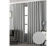 Riva Paoletti Cortinas, poliéster, Plateado, 90x90 (229x229cm)