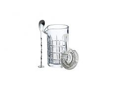 BarCraft â Kit de CoctelerÃ­a con Jarra de Cristal, Cuchara Mezcladora y Colador, Incluye Libro de Recetas y Caja Regalo, Juego de 3 Unidades, 9,5 x 11 x 16,5Â cm