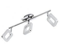 Briloner Leuchten lámpara de techo LED, 3 x 4 W, 330 lm, cromo 2710-038