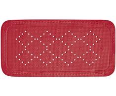 Spirella 91 x 36, Rojo colección Alaska, Alfombrilla de Ducha, PVC