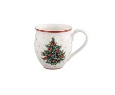 Villeroy & Boch 14-8585-4860 Taza Grande con asa Toys Delight, Motivo árbol de Navidad, 340 ml, Porcelana, Multicolor, 30.0x26.5x11.0 cm