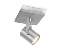 Home Sweet Home Industrial Lámpara de pared LED Concrete | 11.5/11.5/17.5cm | Hormigón | aplique de pared | metal | Regulable | incl. bombillas LED | GU10 5W 390lm | luz blanco cálido