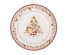 Villeroy & Boch - Plato de presentación Winter Bakery Delight, plato decorativo para servir de Premium Porcelain, rojo/varios colores, 32 cm